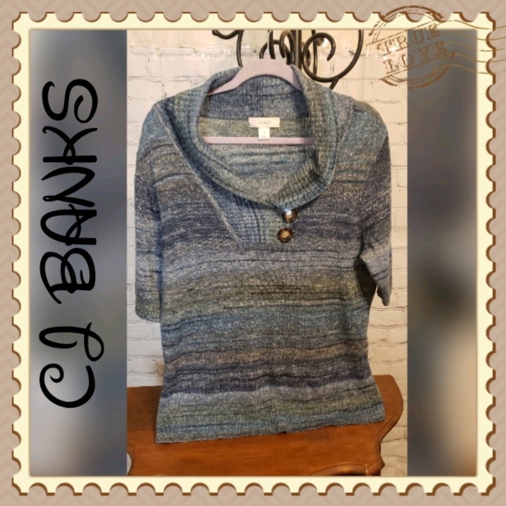 CJ BANKS VARIGATED SWEATER